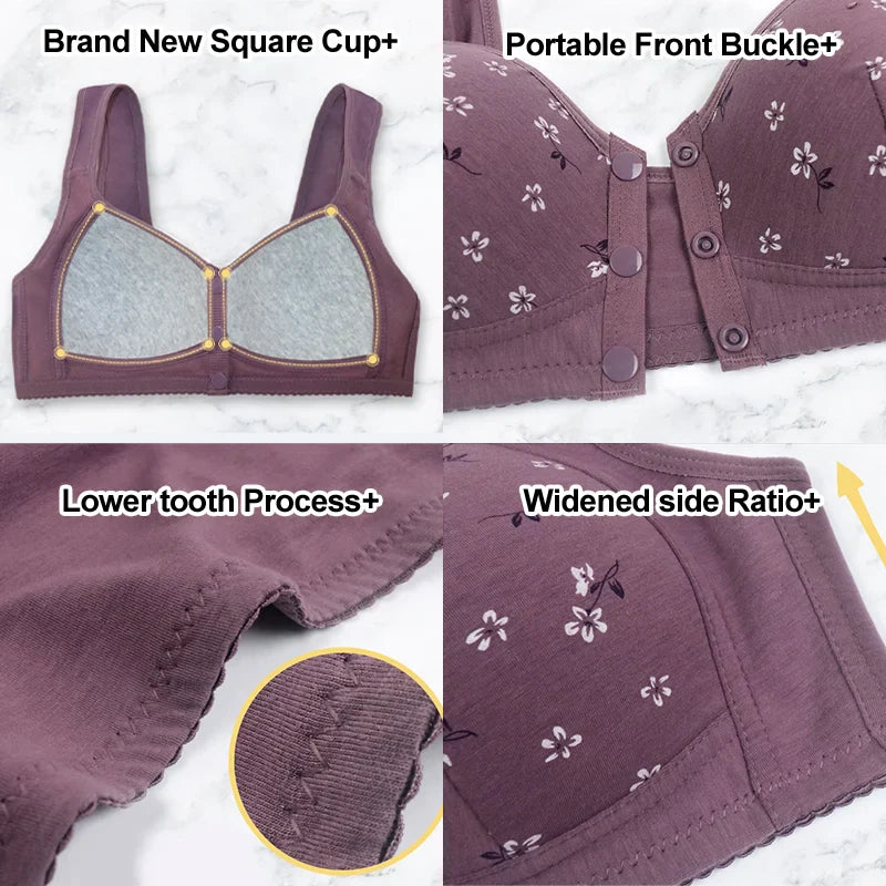 🎀 11.11 SUPER COMBO – 2× Front Open Button Bras + 1× Special Cotton Bra 💝